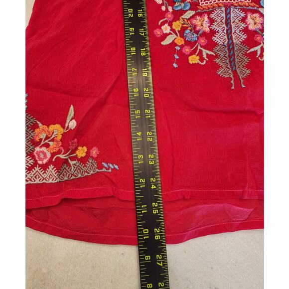 NWT Johnny Was Bethanie Tunic Red Embroidered SZ Small Boho - Picture 7 of 7